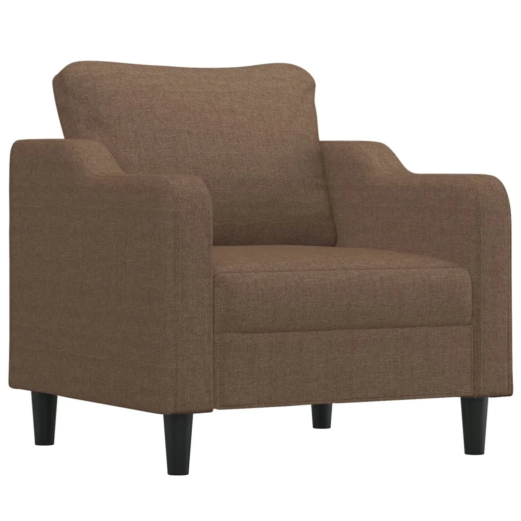 Set di Divani 3 pz con Cuscini Marrone in Tessutocod mxl 104156