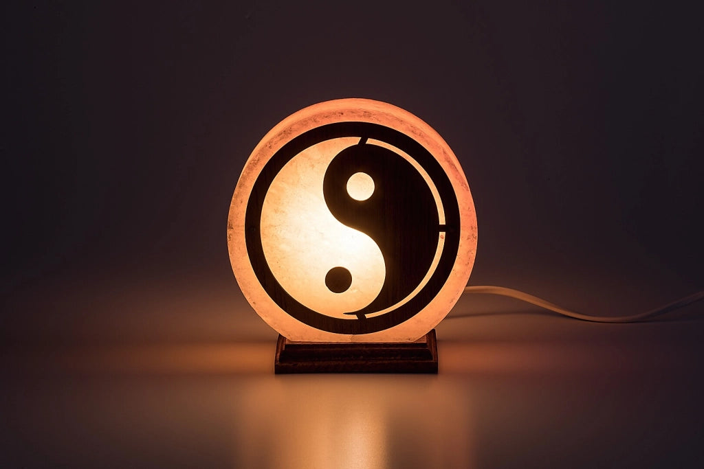 Lampada di sale Harmio E14 yin-yang arancio legno Rabalux