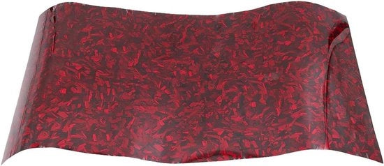 Kit di adesivi auto decorativi in vetroresina rossa con effetto luccicante - Sticker per auto, motocicli e veicoli - Incluso bubble e rilascio d'aria - Adesivo autoadesivo - Rood 30 cm x 50 cm