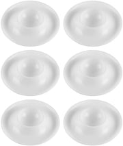 Set di Ovolai da 6 - Materiale Sostenibile - Resistenti a Microonde e Lavastoviglie - Bianco Ivore - Dimensioni 9,5 x 1,8 cm - Ideale per Feste Familiari - Ovolai