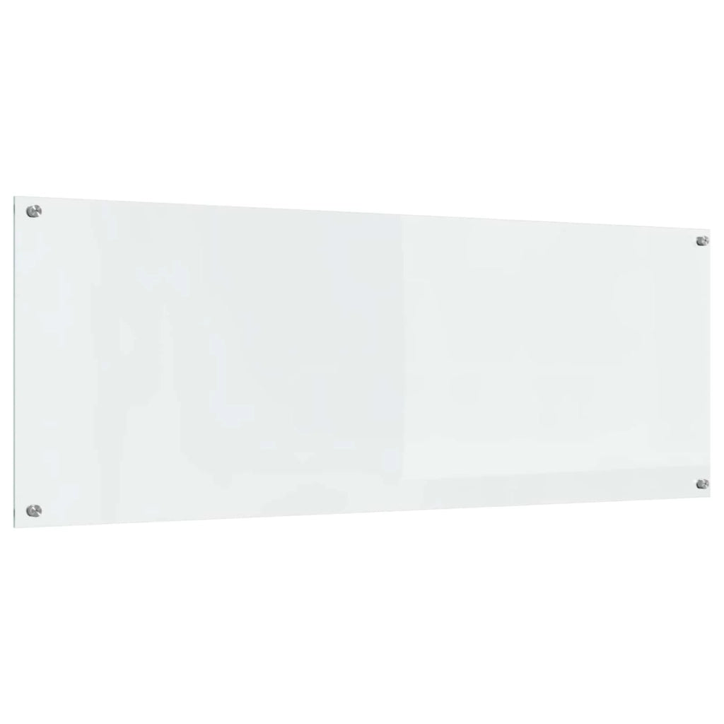 Paraschizzi moderno per cucina 110 x 40 cm resistente al calore efficiente finitura elegante in vetro temperato trasparente 02_0058472
