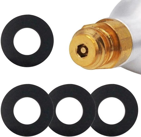 Anello di sigillatura 4 pezzi - Ricambi sostitutivi - Gomma - Duraturo - Installazione semplice - Adatto per SodaStream - Anello gommato