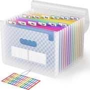 Papier A4 per ufficio e cartellino di organizzazione - 13 riquadri - blu - borsa portatile