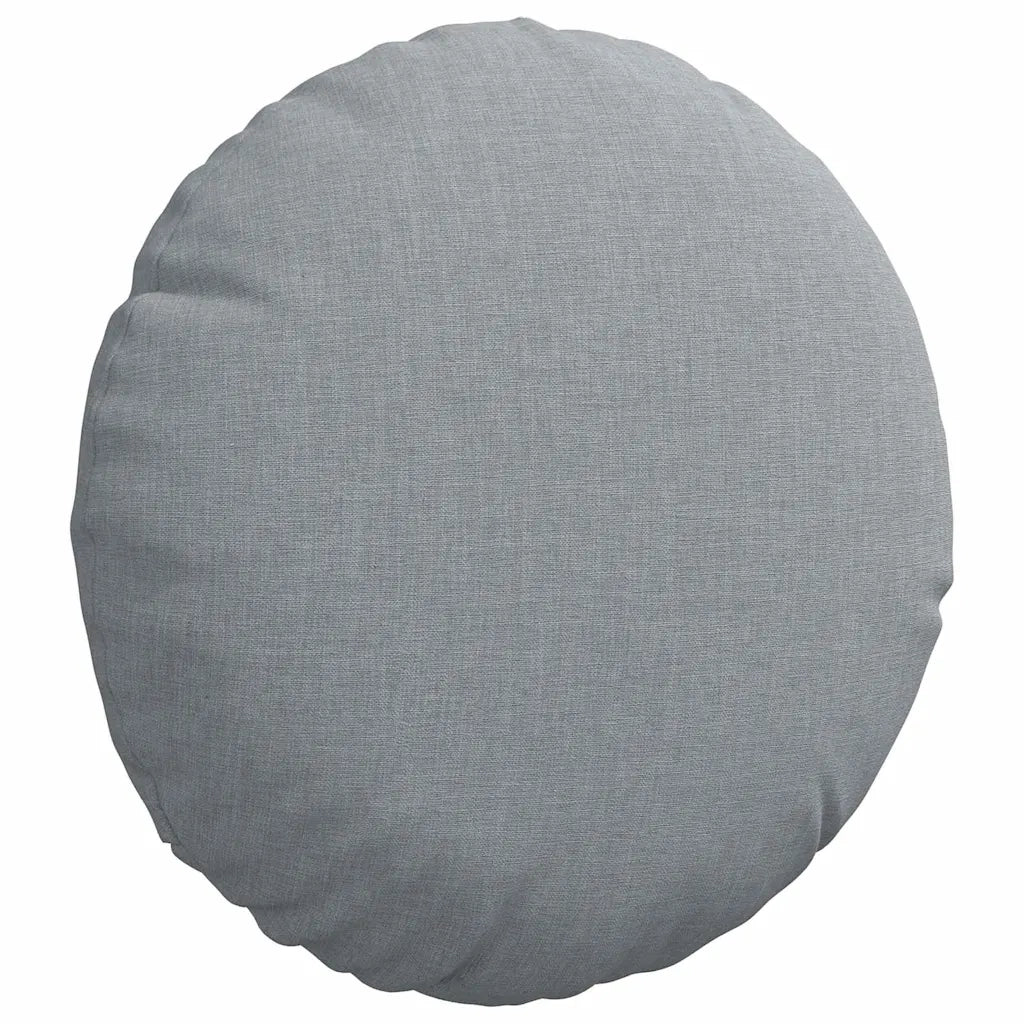 Cuscini per Seduta 2 pcs Grigio chiaro Ø30 x 13 cm Tessuto