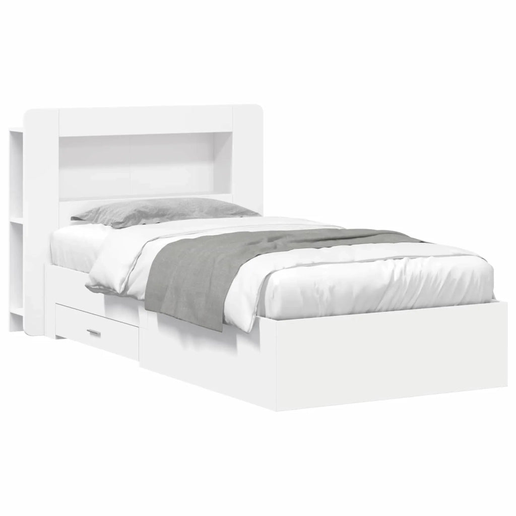 Telaio del letto con storage con testiera Bianco 80 x 200 cm 3433813