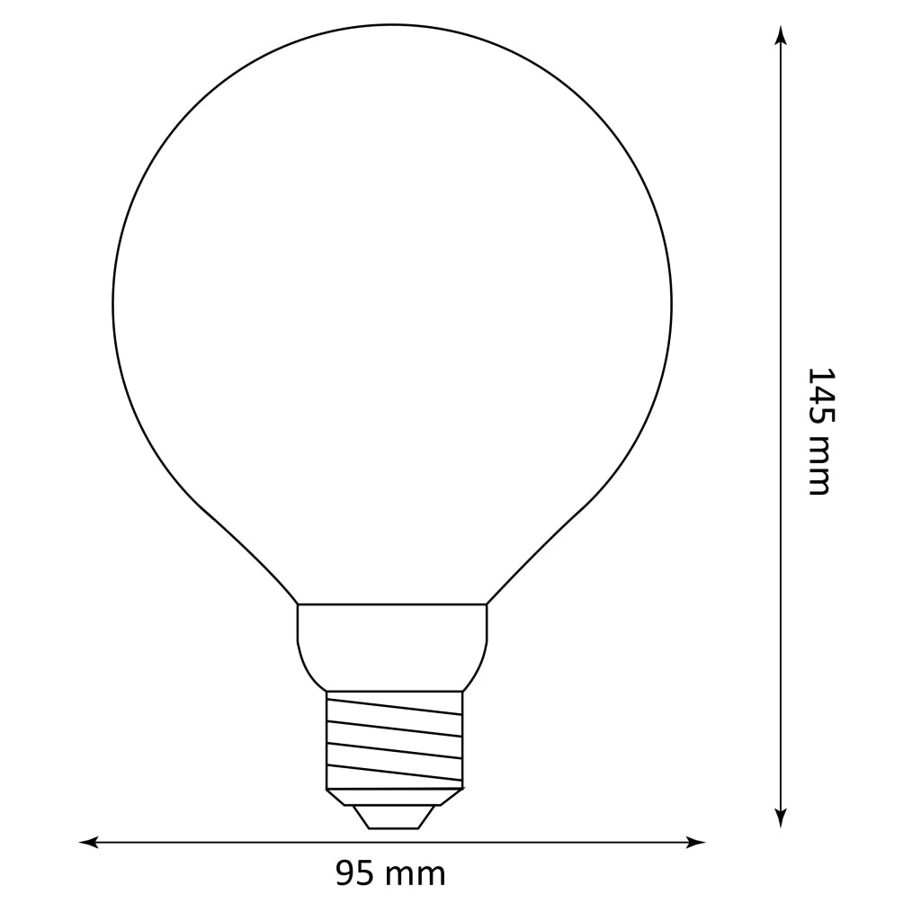 Lampadina LED G95 ambra E27 4W 200lm 1800K DecoVintage Polux