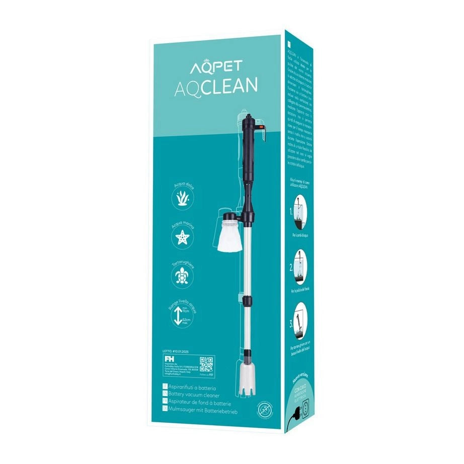 Aqpet AqClean 12V - aspirarifiuti a batteria con alimentatore