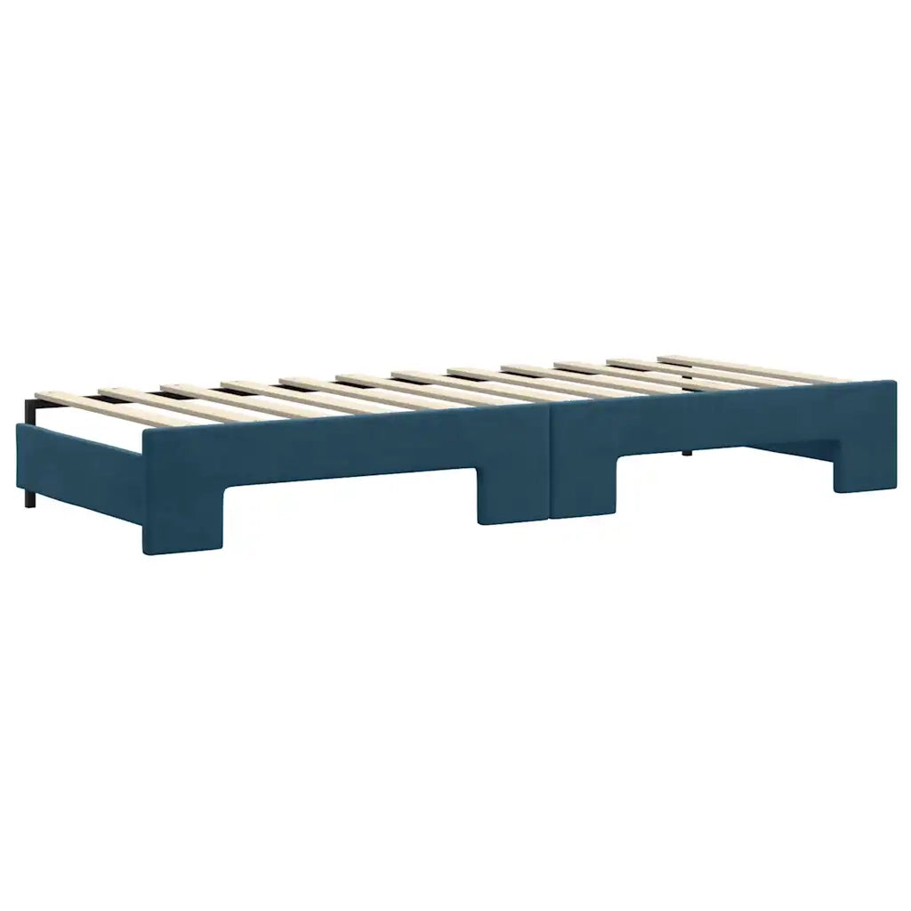 Divano Letto con Letto Estraibile Blu 80x200 cm in Velluto 3197763