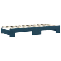 Divano Letto con Letto Estraibile Blu 80x200 cm in Velluto 3197763