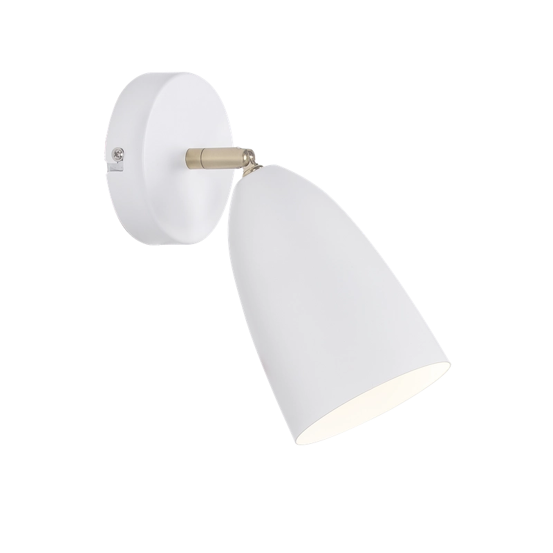 ZMH Applique da parete per interni vintage bianca faretto da parete regolabile per camera da letto 40W