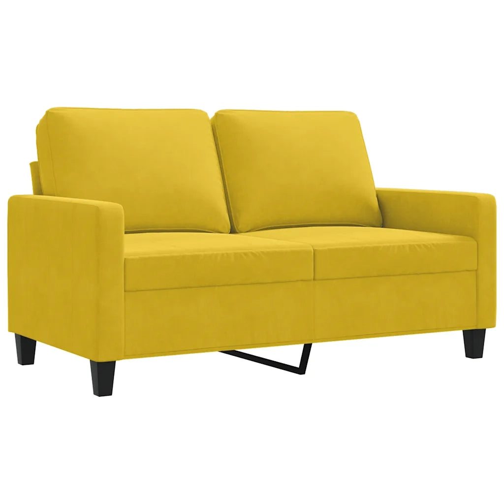 Divano a 2 Posti giallo 120 cm in Velluto 359195