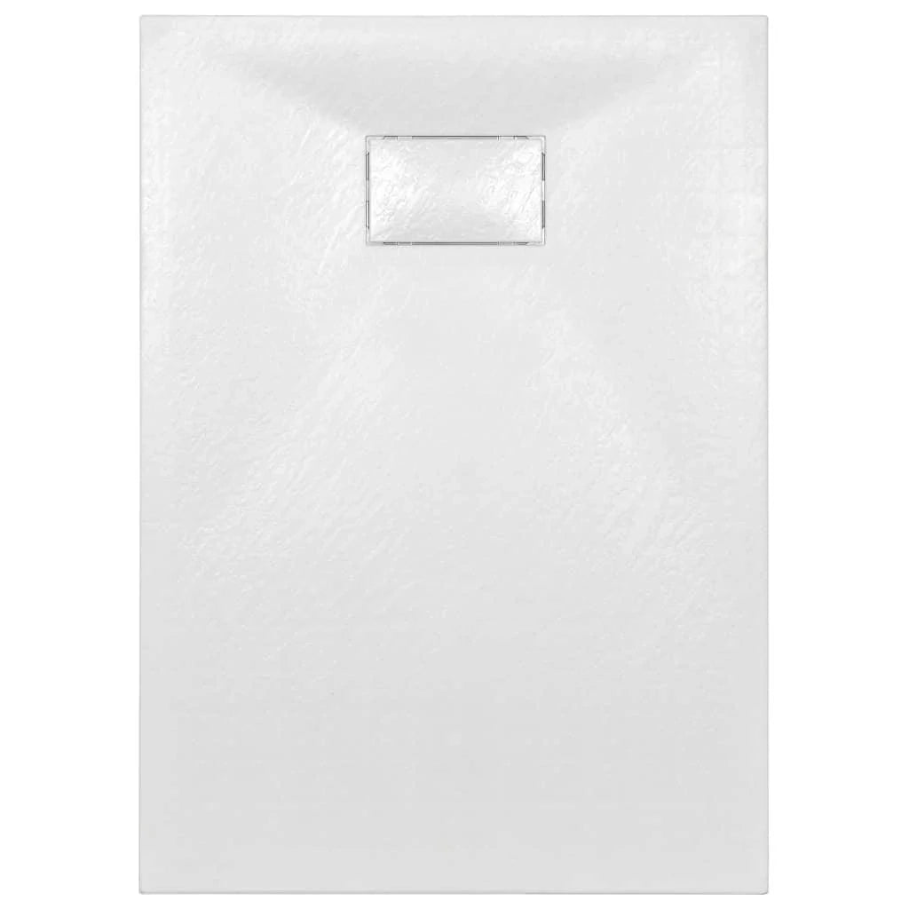 Piatto doccia rettangolare per bagno casa interno foro di scarico standard 9 cm SMC 100 x 70 cm bianco 02_0003444