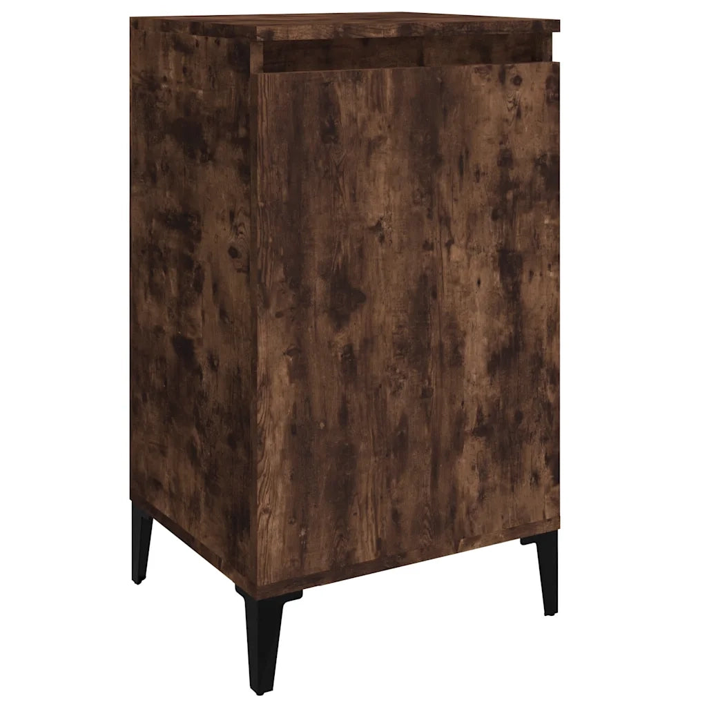 Comodini 2 pz-Set di 2 Tavolino da notte Rovere Fumo 40x35x70 cm in Legno Multistrato 709635