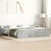 Giroletto con Testiera e Pediera Grigio Cemento 200x200 cm 3203736