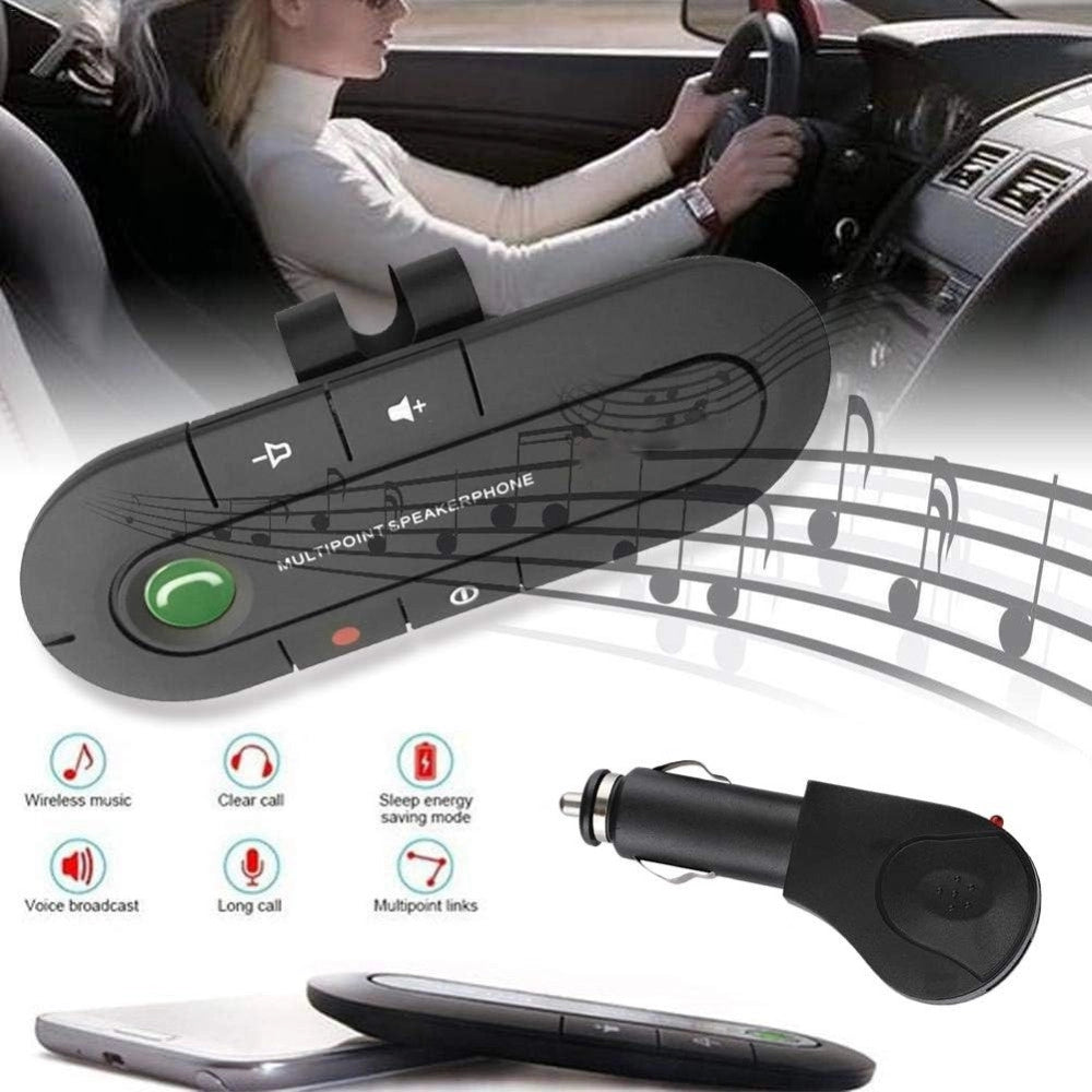 Trade Shop - Kit Universale Vivavoce Bluetooth Per Auto Macchina Dispositivo Trasmettitore -