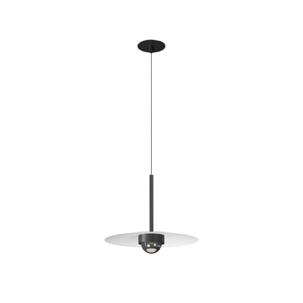 Lampada a Sospensione MINI HAT RECESSED 8 con Ottica 70 Gradi, Temperatura Colore 3000K, Colore Nero Opaco - Beneito & Faure Lighting