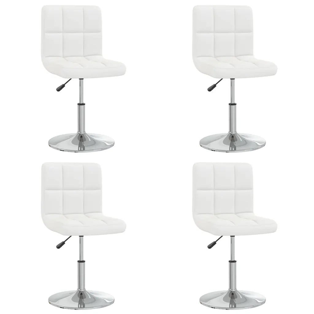 Sedie da Pranzo 4 pz Bianche in Similpelle cod mxl 61833
