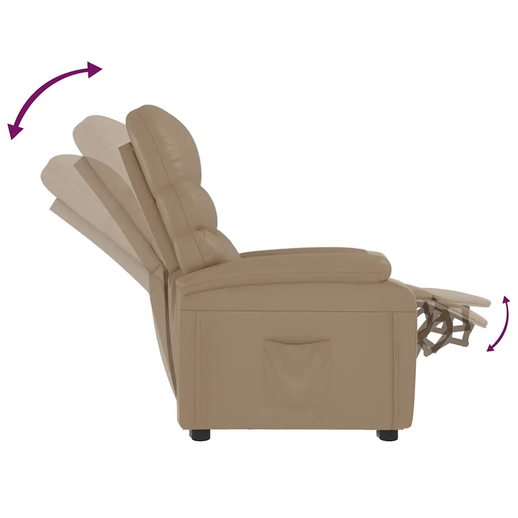 Poltrona Reclinabile Cappuccino in Similpelle 342692