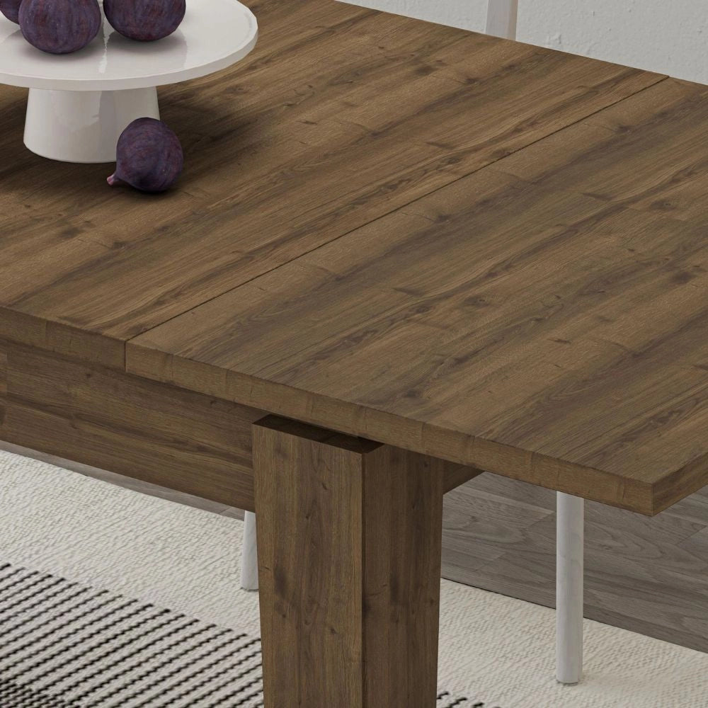Tavolo allungabile Megaron 120x80 cm colore noce hitit