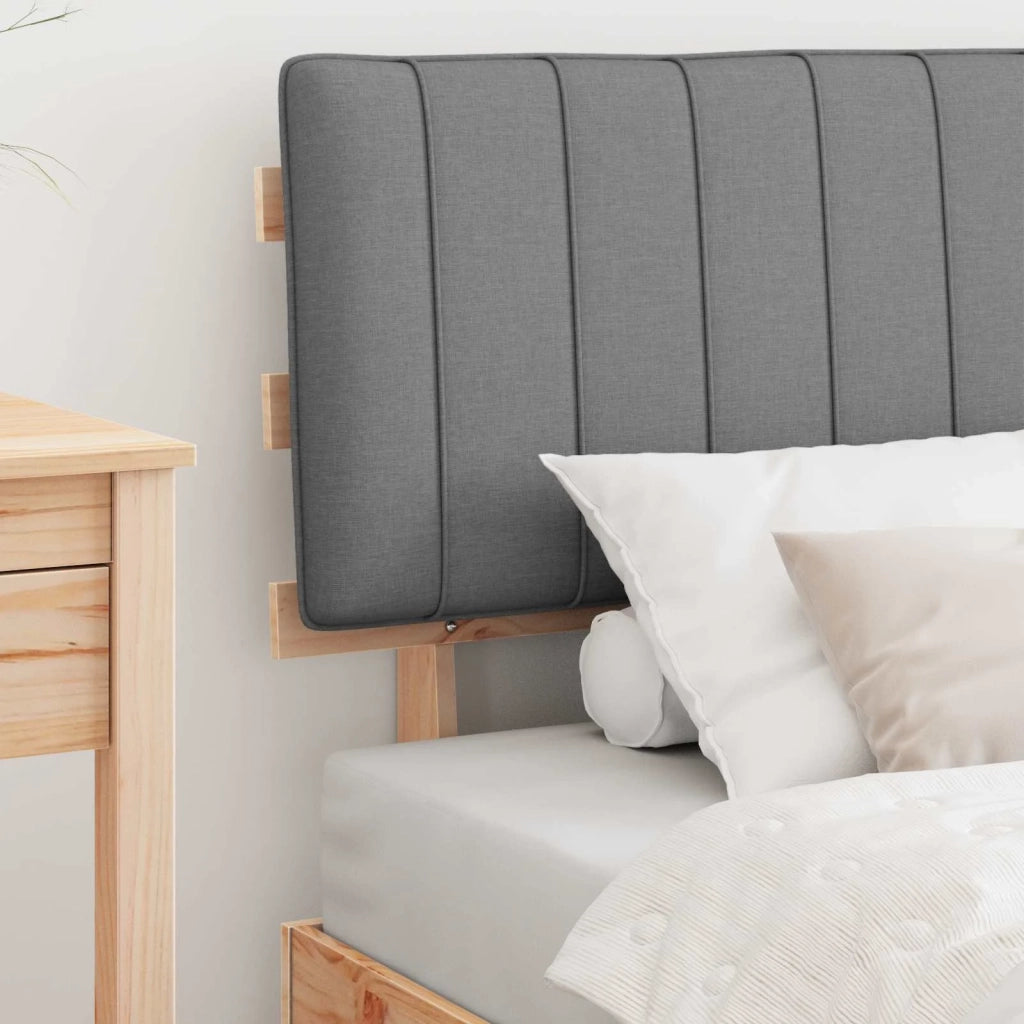 Letto con Testiera Rivestita Grigio chiaro 90 x 190 cm 877524