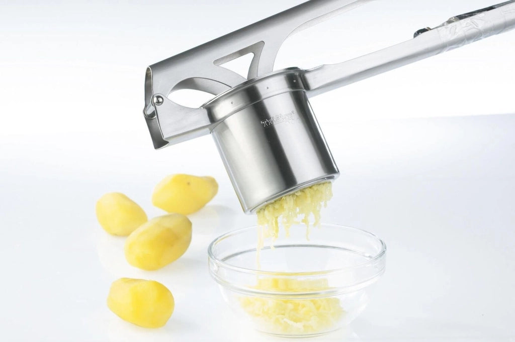GEFU GF13100 Tri Star Schiacciapatate con 3 Dischi Intercambiabili Acciaio Inox 18-10 Lavabile in Lavastoviglie colore Argento