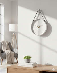 Orologio da Muro 40x6x66 cm Timeline in Legno Bianco