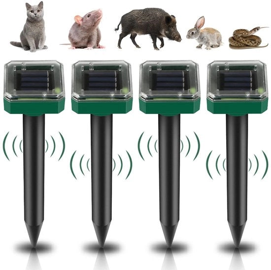 Difesa ultrasonica contro le formiche - Efficace protezione - 4 pezzi - Controllo insetti - Giardino e prato - Risparmio energetico