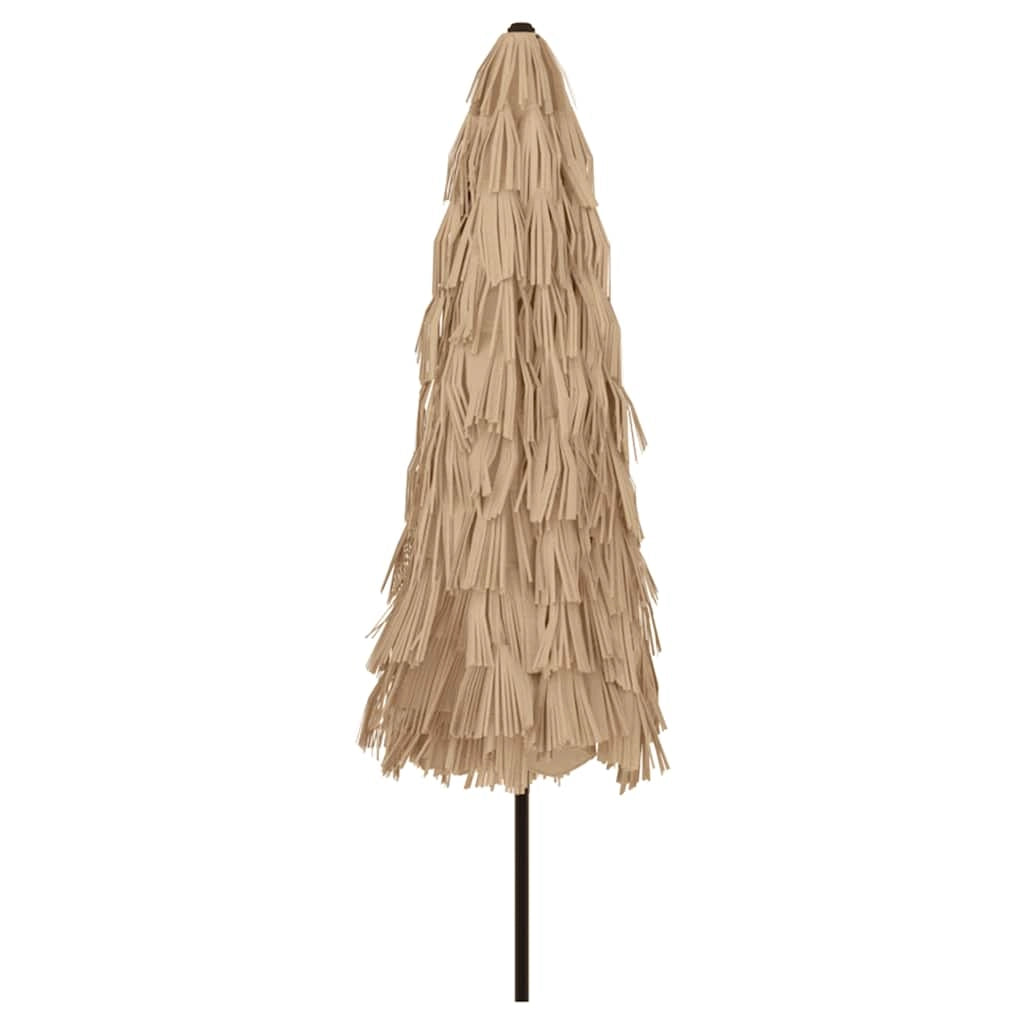 Ombrellone da giardino quadrato con meccanismo a manovella 324 x 324 x 247 cm poliestere marrone 02_0056404
