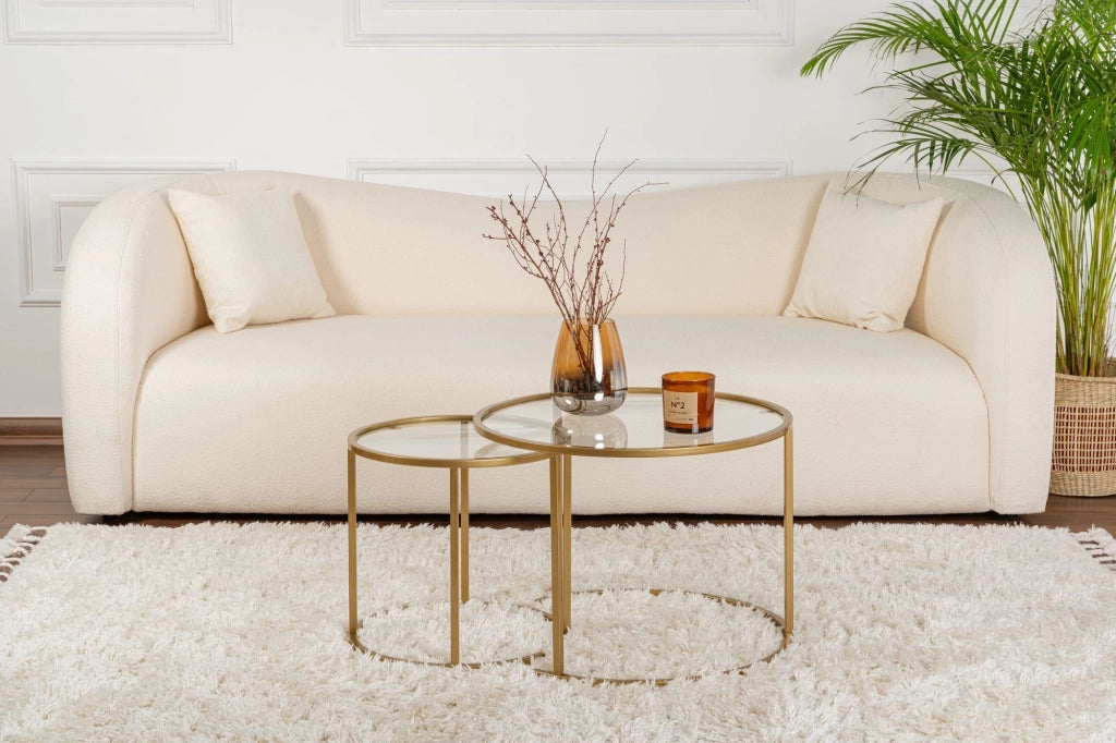 Simaxis, Tavolino da Salotto Modulabile, 60x60x43h cm oro