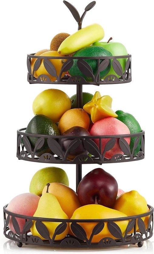 Scheda frutta a 3 strati - soluzione di archiviazione pratica - per cucina e tavola da pranzo