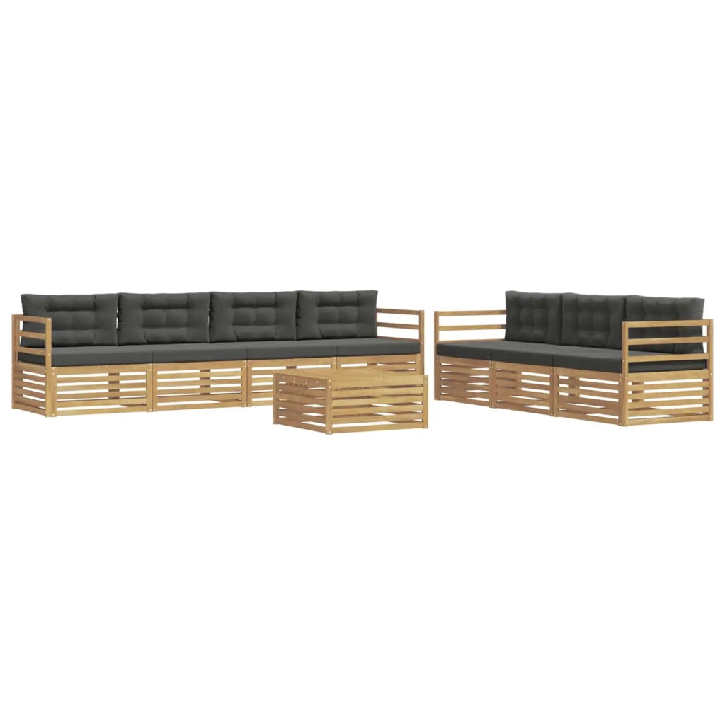 Set di divani da esterno 8 pcs Bianco e Antracite 3390147