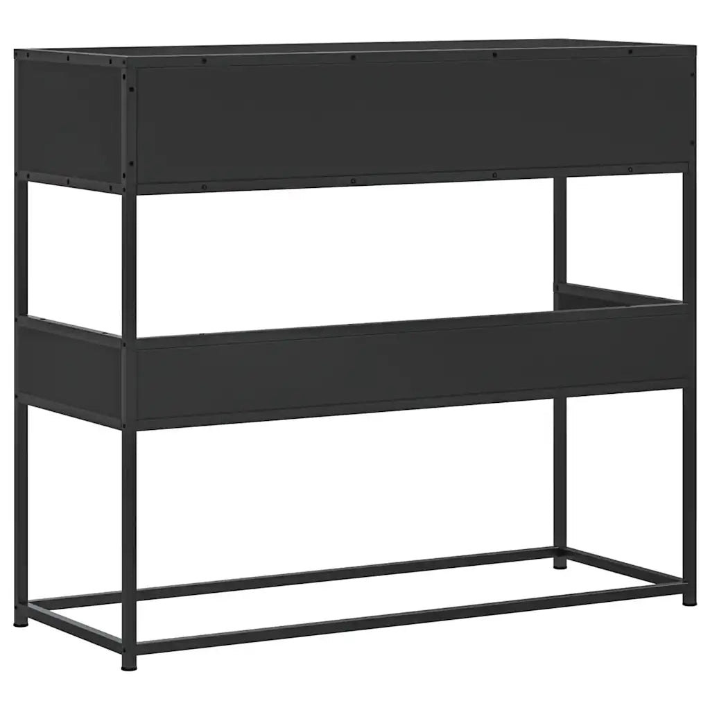 Tavolino Consolle | Tavolo d'Ingresso Nero 90x35x80 cm in Legno Multistrato