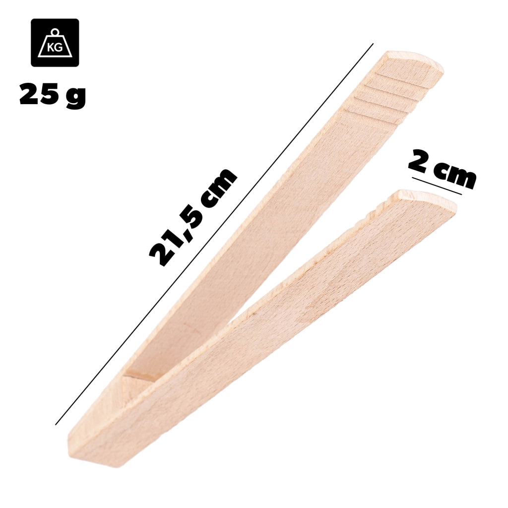 Pinze per cetrioli KADAX, per cavolo cappuccio, toast, griglia, in legno, 21,5 cm