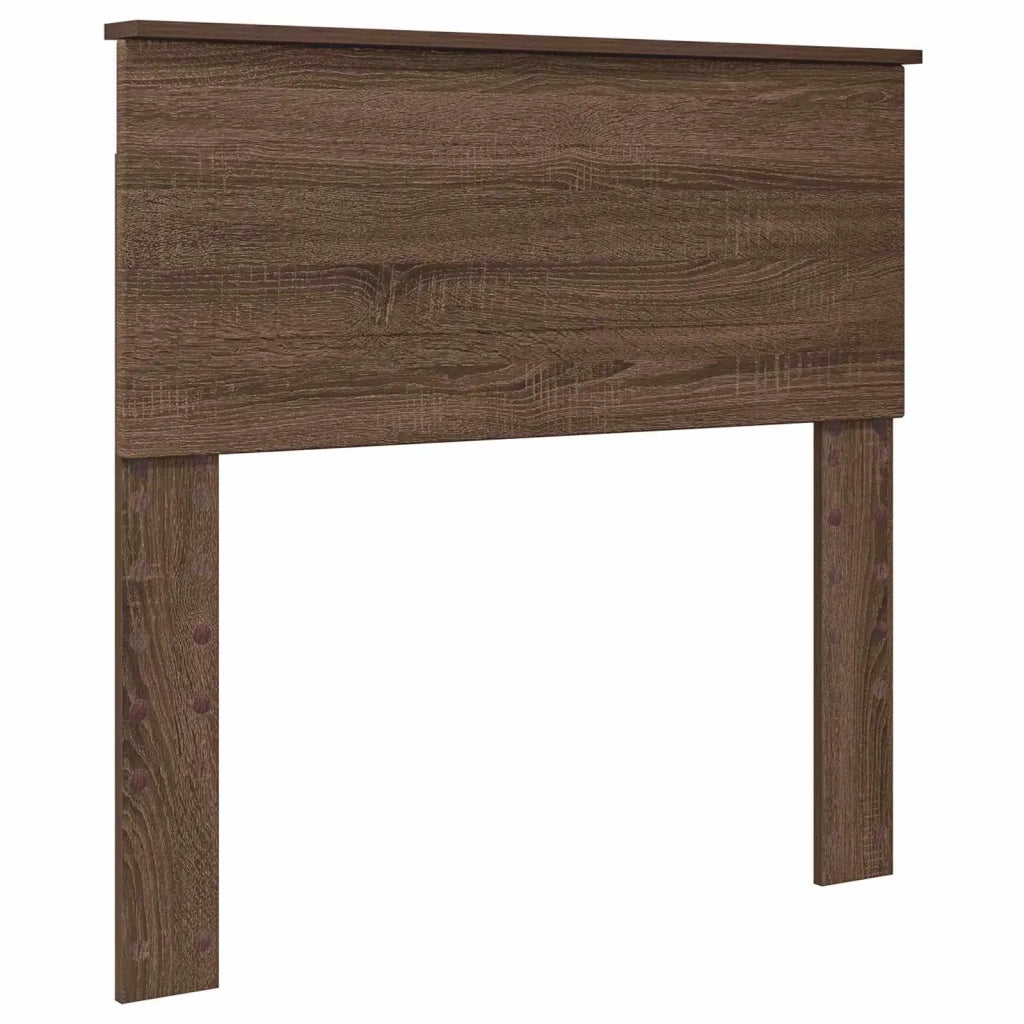 Struttura del letto con testiera Rovere Marrone 75 x 190 cm