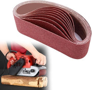 Set di cinture abrasive per macchine abrasive - Set di cinture abrasive con carta abrasiva offre una abrasione uniforme e rapida e duratura - Adatto per macchine abrasive - 10 pezzi 10 modelli