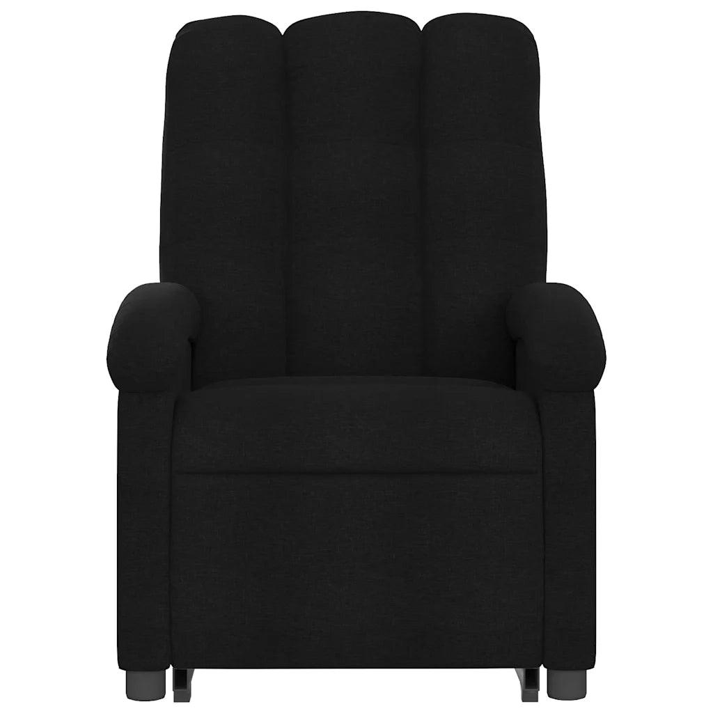Poltrona Alzapersona Reclinabile Elettrica Nera in Tessuto 3204118