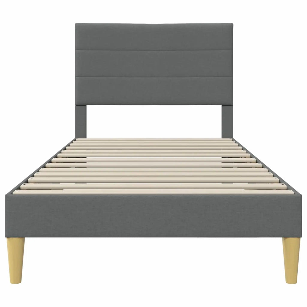 Struttura del letto Grigio Scuro 90 x 200 cm Tessuto