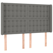 Testiera | Testata ad Orecchio GrigioScuro 147x16x118/128cm inTessuto