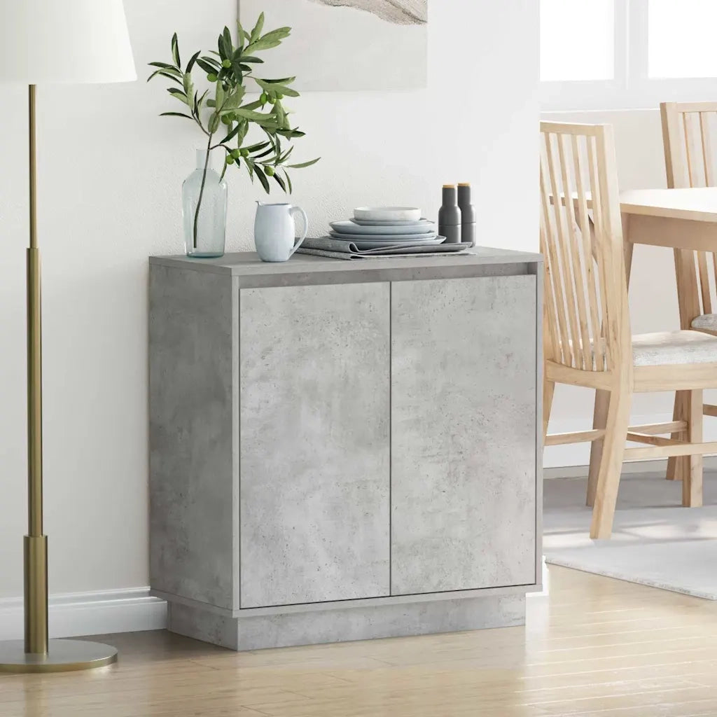 Credenza | Madia LED Grigio Cemento 71 x 34,5 x 75 cm Legno multistrato