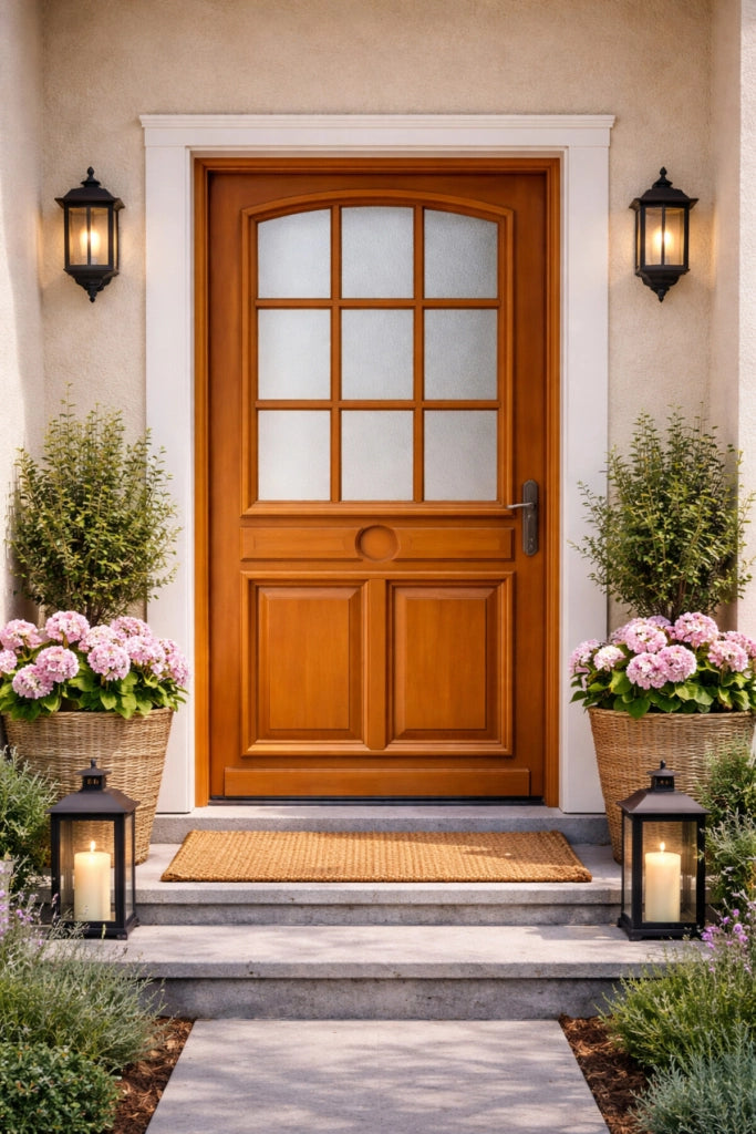 Porta d'ingresso in legno Exo modello 'Marine' 215X90 a sinistra a spinta senza maniglia