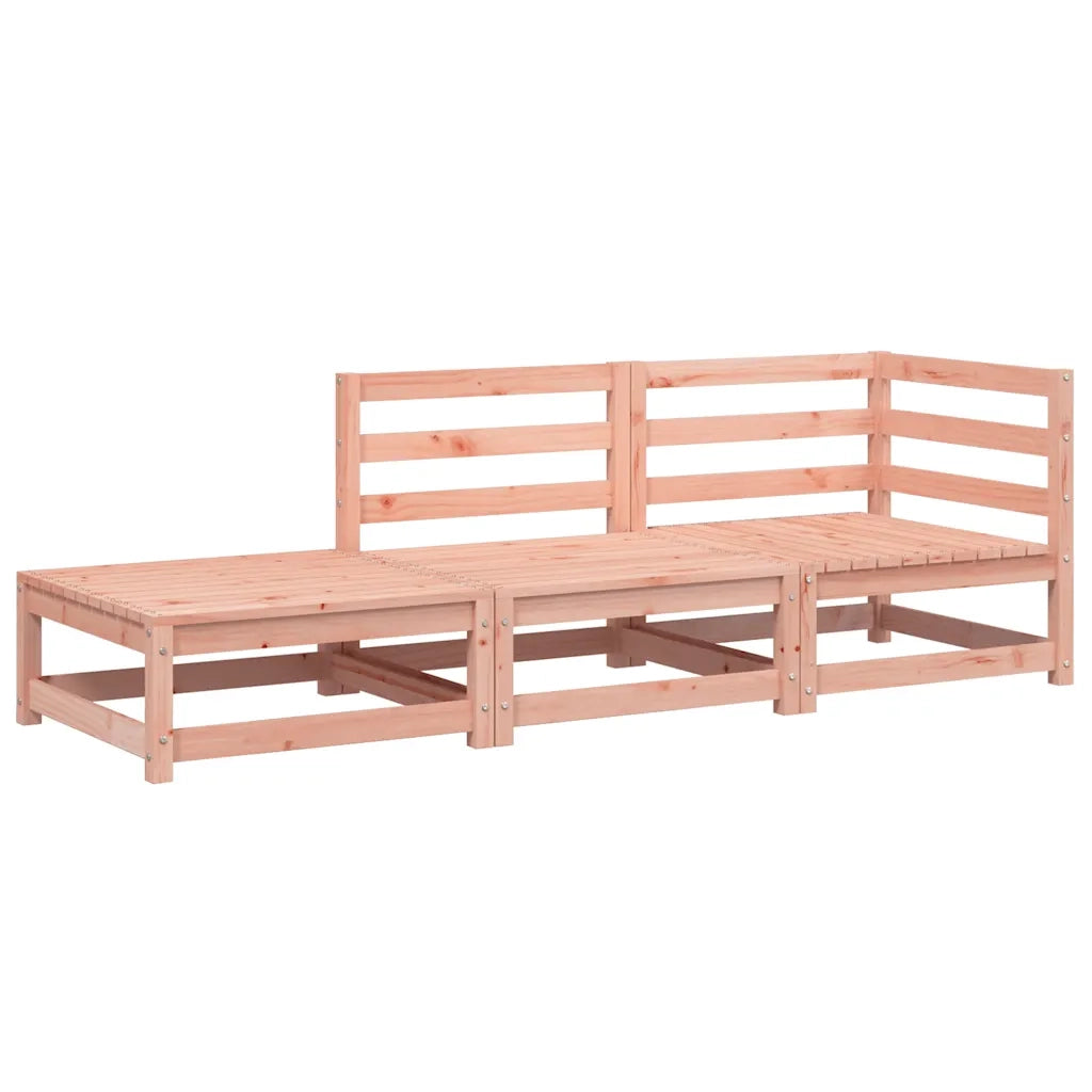 Divano Giardino con Poggiapiedi 2 Posti Legno Massello Douglas 837975