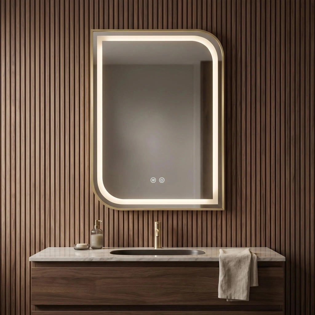 Specchio Led Zone 80x60 Gold