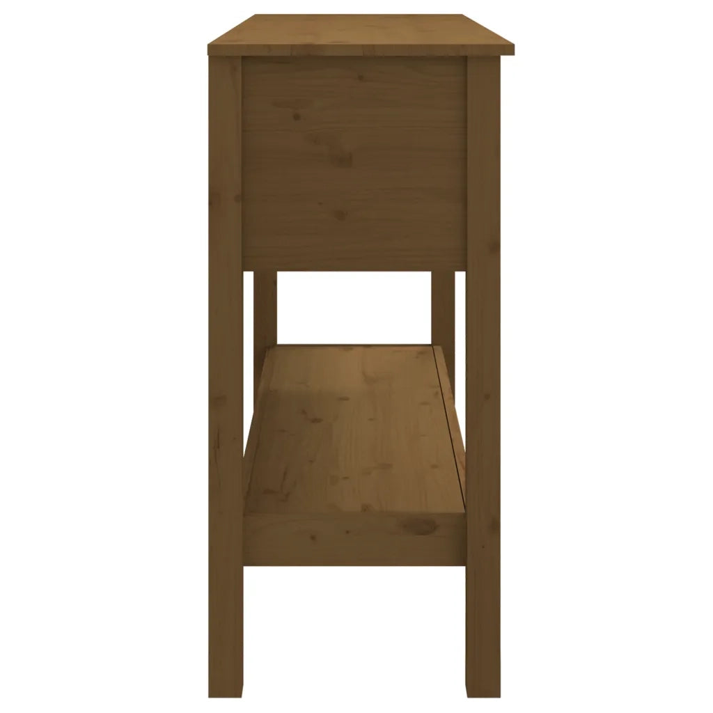 Tavolo Consolle Ambrato 100x35x75 cm in Legno Massello di Pino 814627
