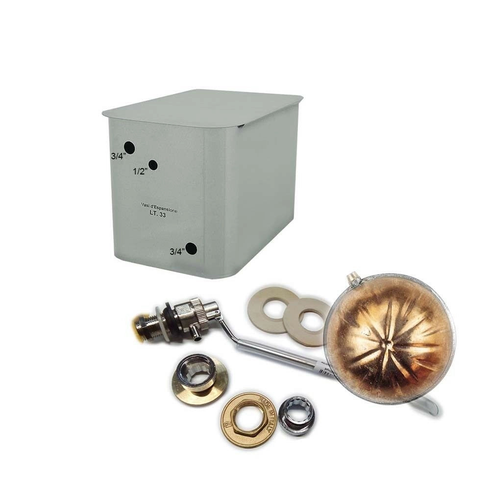 Vaso di espansione inox 40lt + kit montaggio vaso espansione