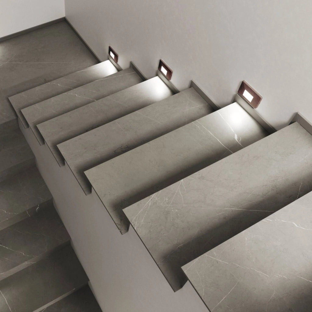 Segnapassi LED BREEN bronzo in alloggio 503 3W con luce calda o naturale