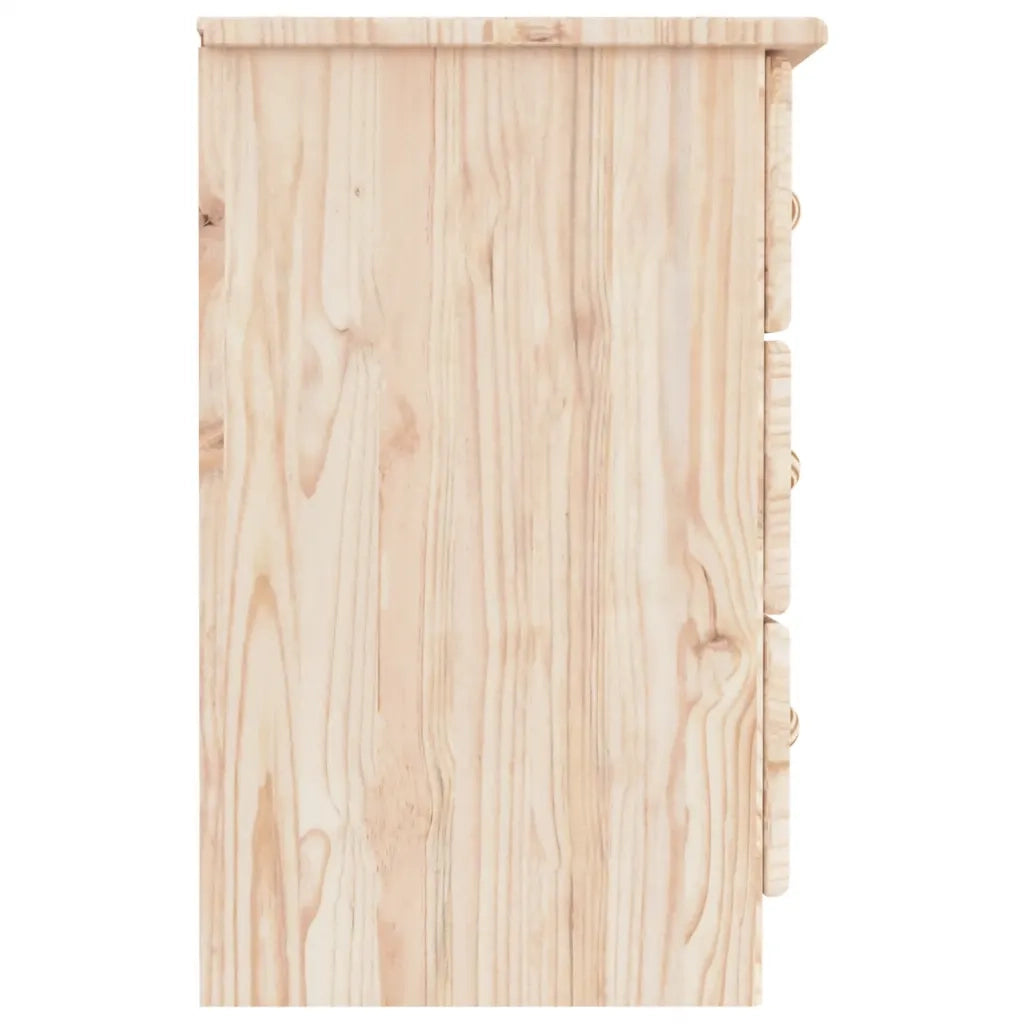 Comodino ALTA 41x35x55,5 cm in Legno Massello di Pino 353917