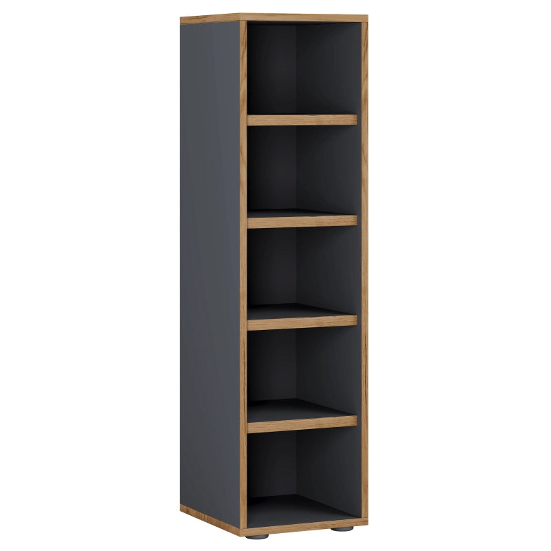 Super Scarpiera Legno H110 L30 P33 cm Armadio Porta Scarpe Salvaspazio con Ripiani Regolabili Colore Antracite