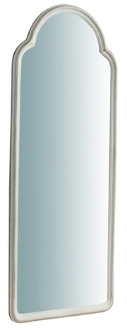 Biscottini Specchiera da parete in legno finitura bianco anticato L40xPR3xH100 cm Made in Italy