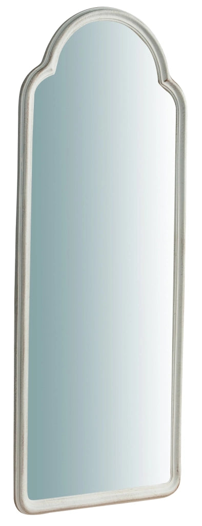 Biscottini Specchiera da parete in legno finitura bianco anticato L40xPR3xH100 cm Made in Italy