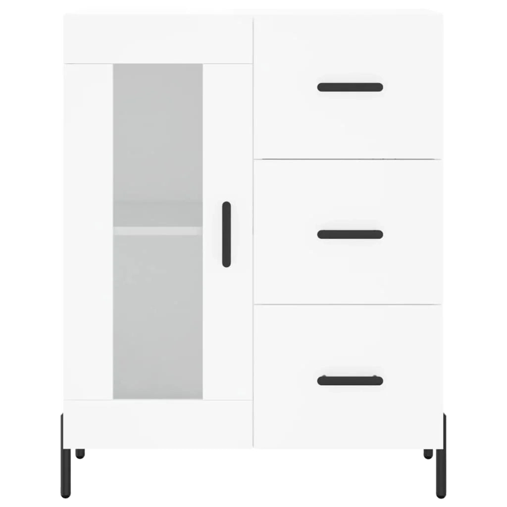 Buffet credenza cassettiera mobiletto mobile contenitore organizer cucina soggiorno salotto alto 69,5 x 34 x 180 cm legno ingegnerizzato bianco 02_0032639